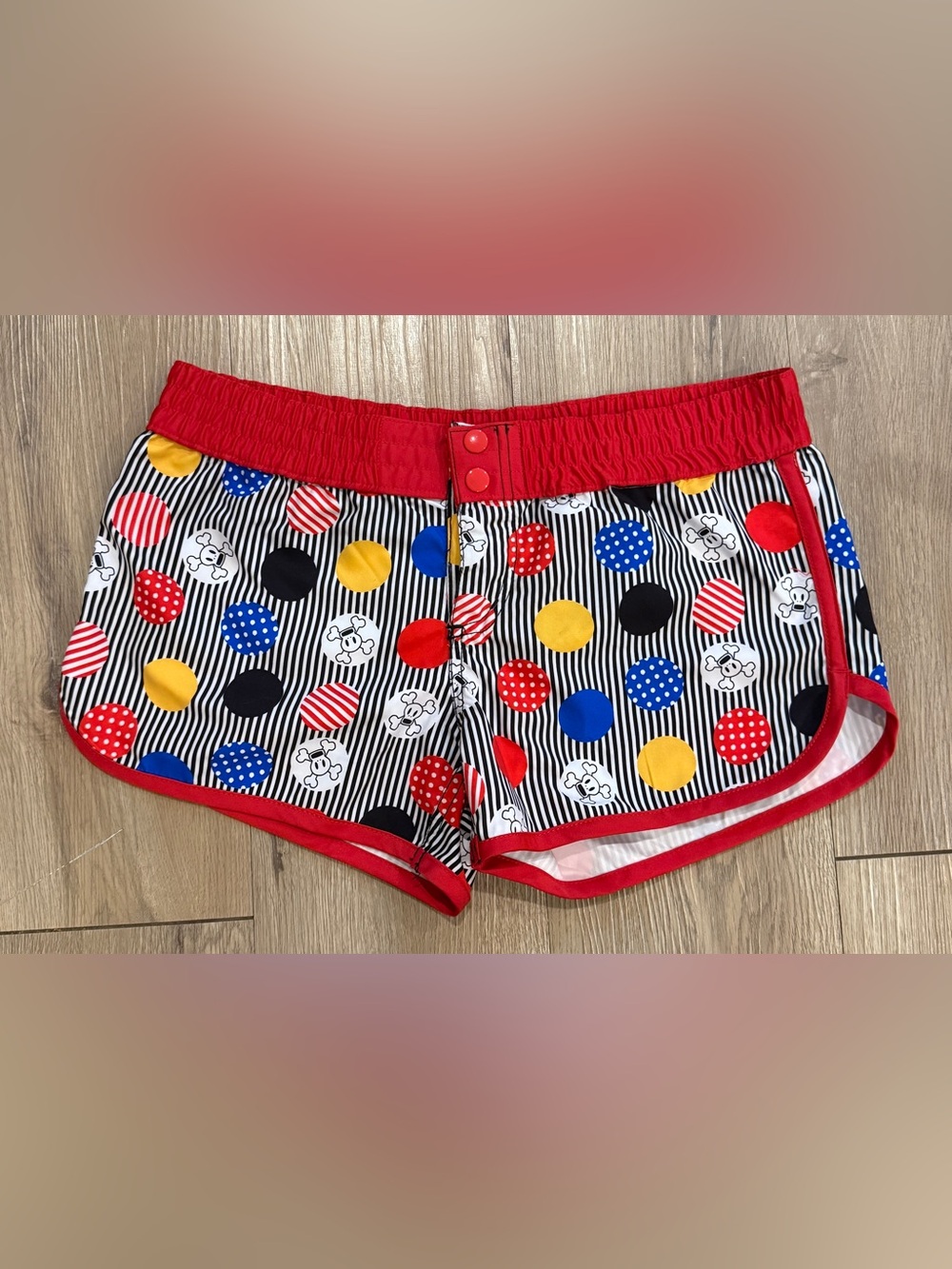 PAUL FRANK Vintage Striped Skull/Colorful Circle Design Size Small